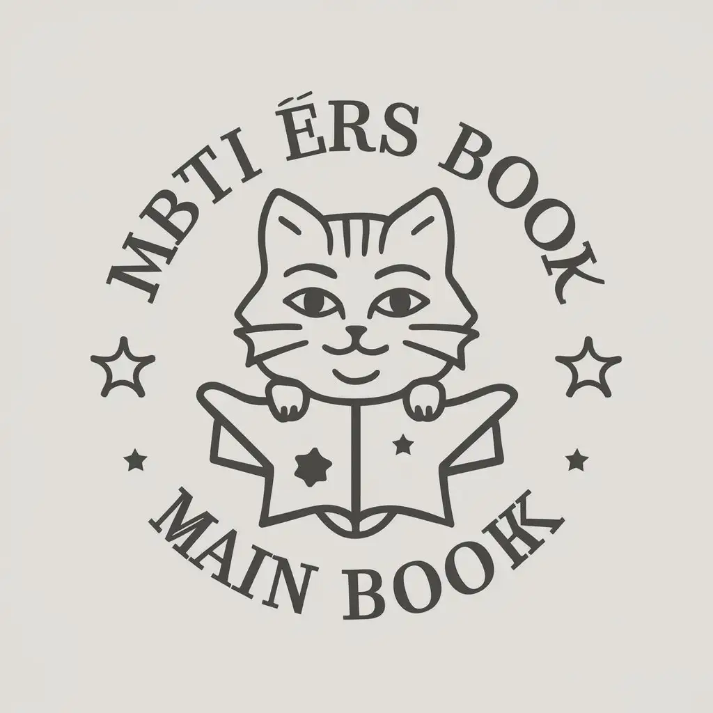 LOGO-Design-for-MBTI-ers-Book-Cat-FortuneTelling-Star-Map-Theme