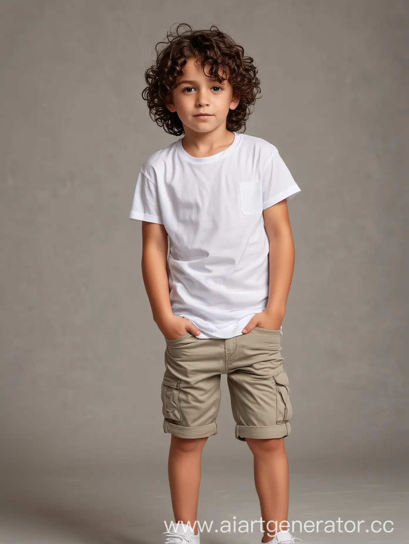 Young-Boy-in-White-TShirt-with-Dark-Curly-Hair