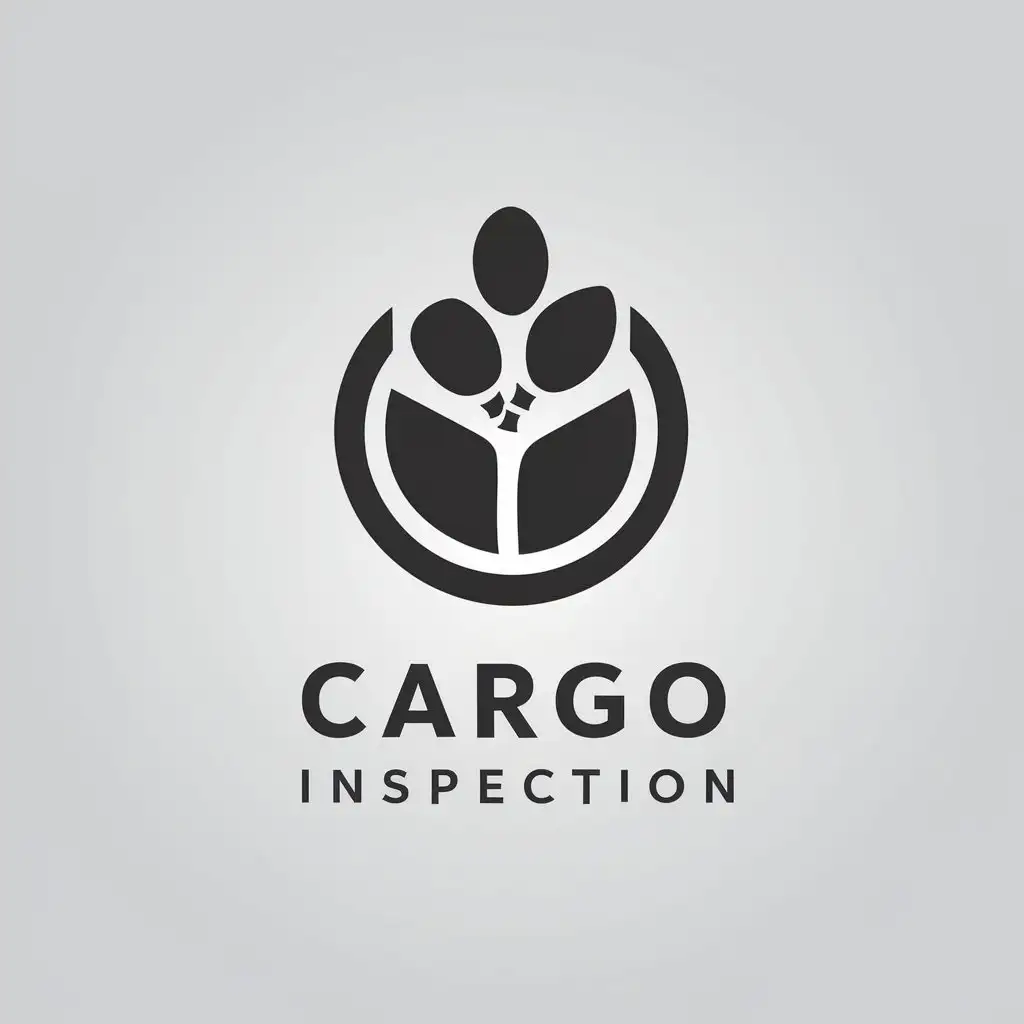 LOGO Design For Cargo Inspection Minimalistic Vector Logo with Grains Symbol