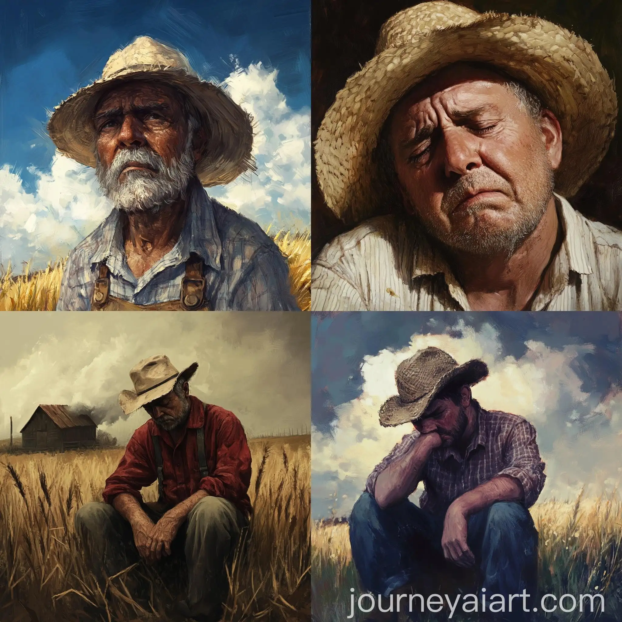 Sad-Farmer-Standing-Alone-in-Barren-Field
