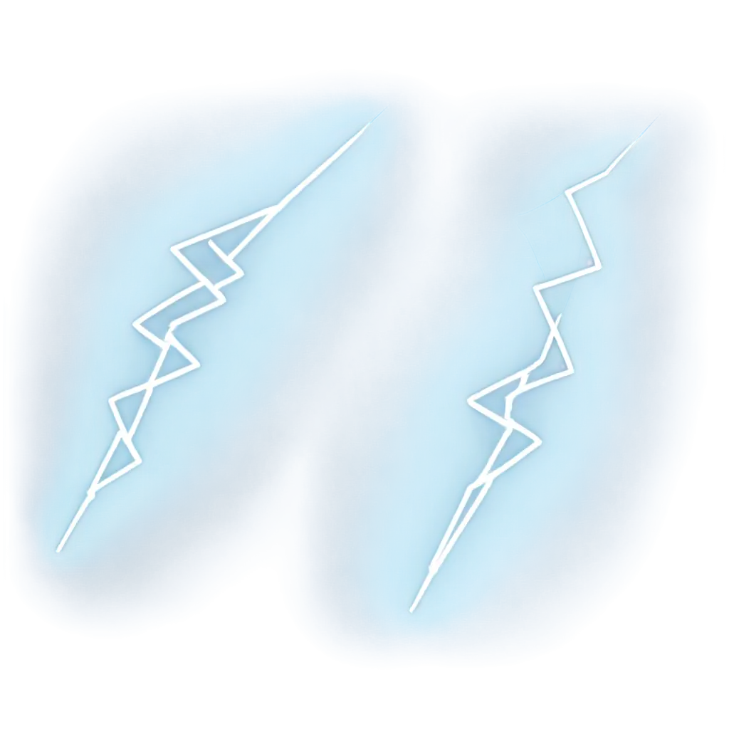 Lightning bolts of blue storm, like a logo