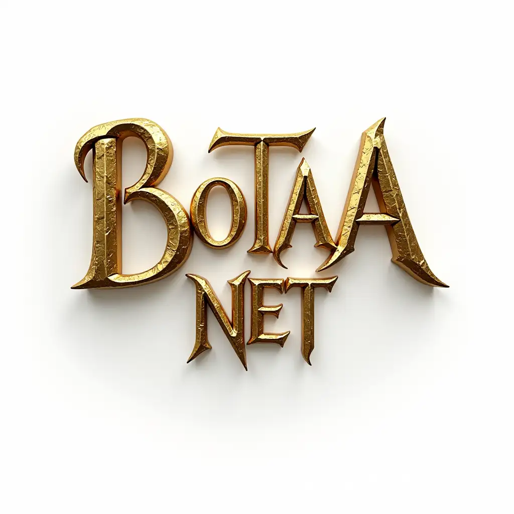 BOTAA-Net-with-Gold-Metallic-Effect-in-Epic-Fantasy-Theme-on-White-Background