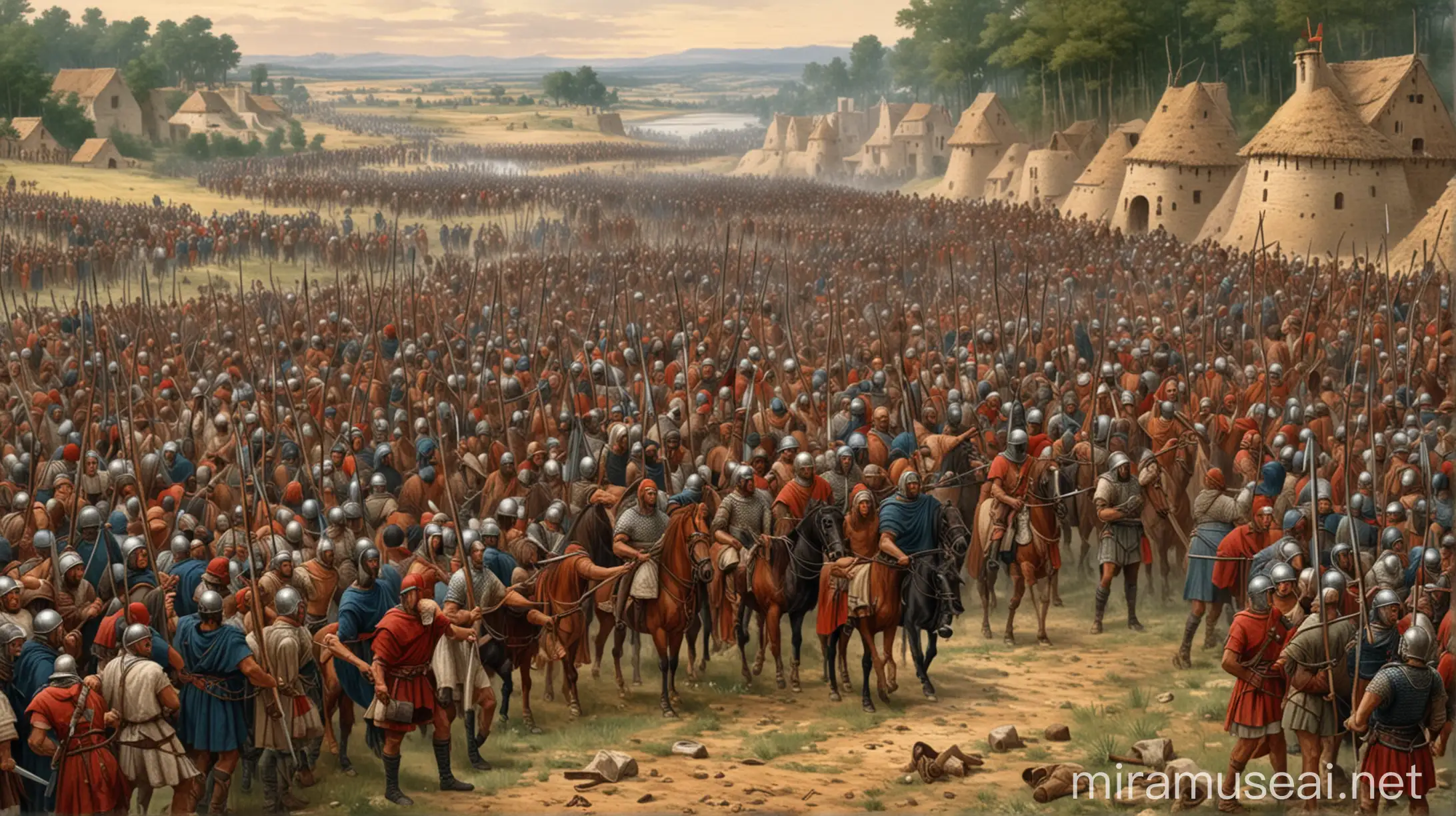 War of Two Tribes in the 1300s Battle for Prisoners