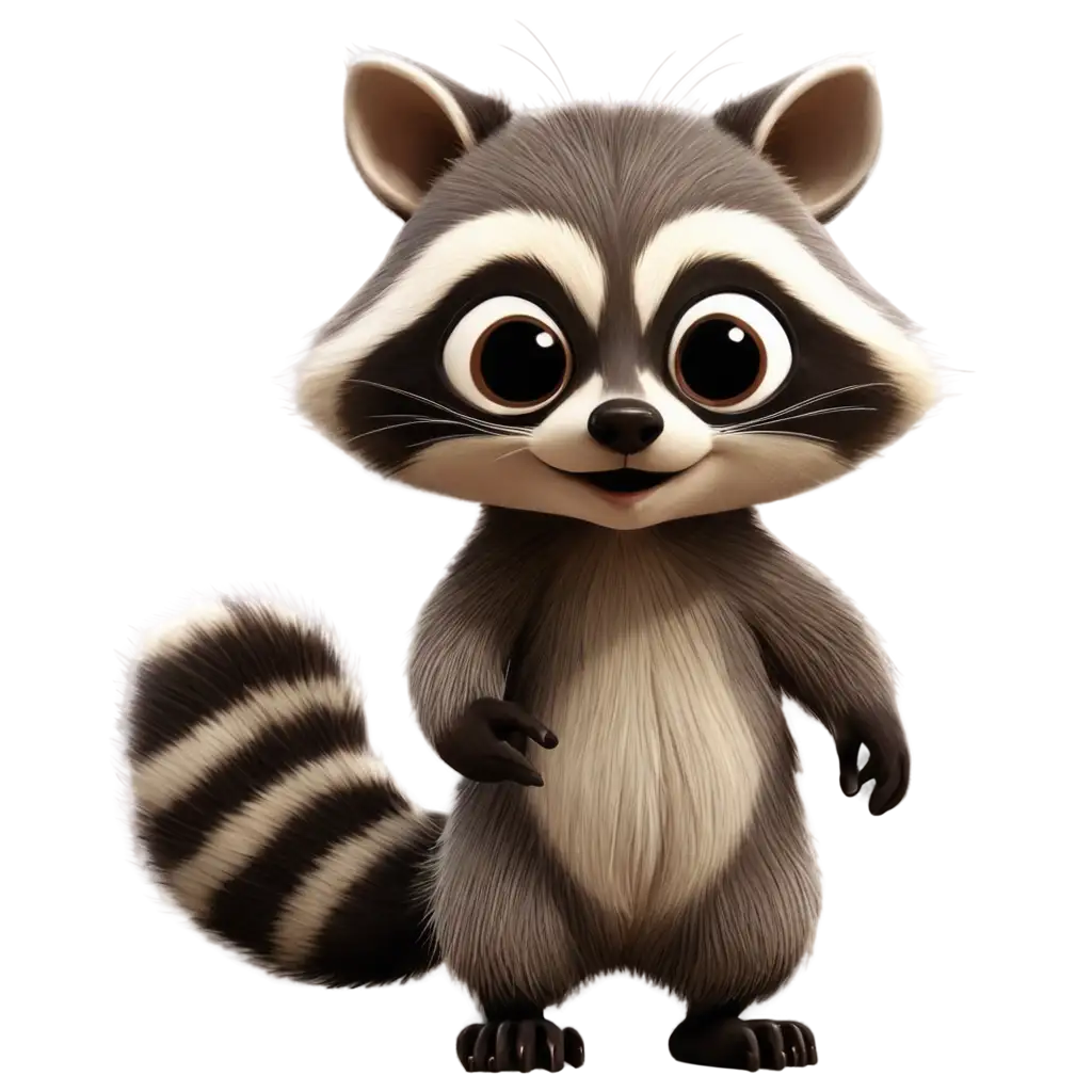 Cartoon raccoon