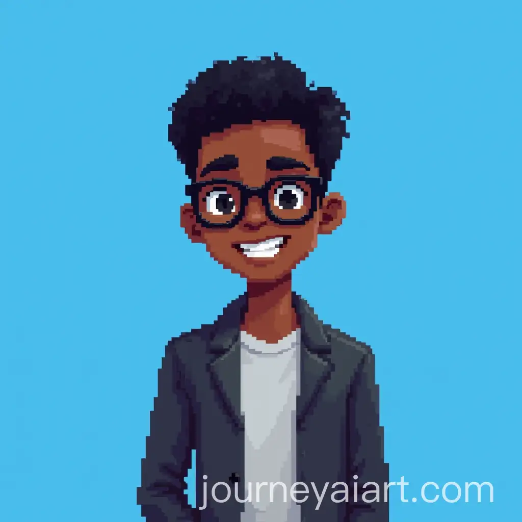 Retro-Gaming-Pixel-Art-Avatar-of-Confident-Young-Black-Man-in-Casual-Pose