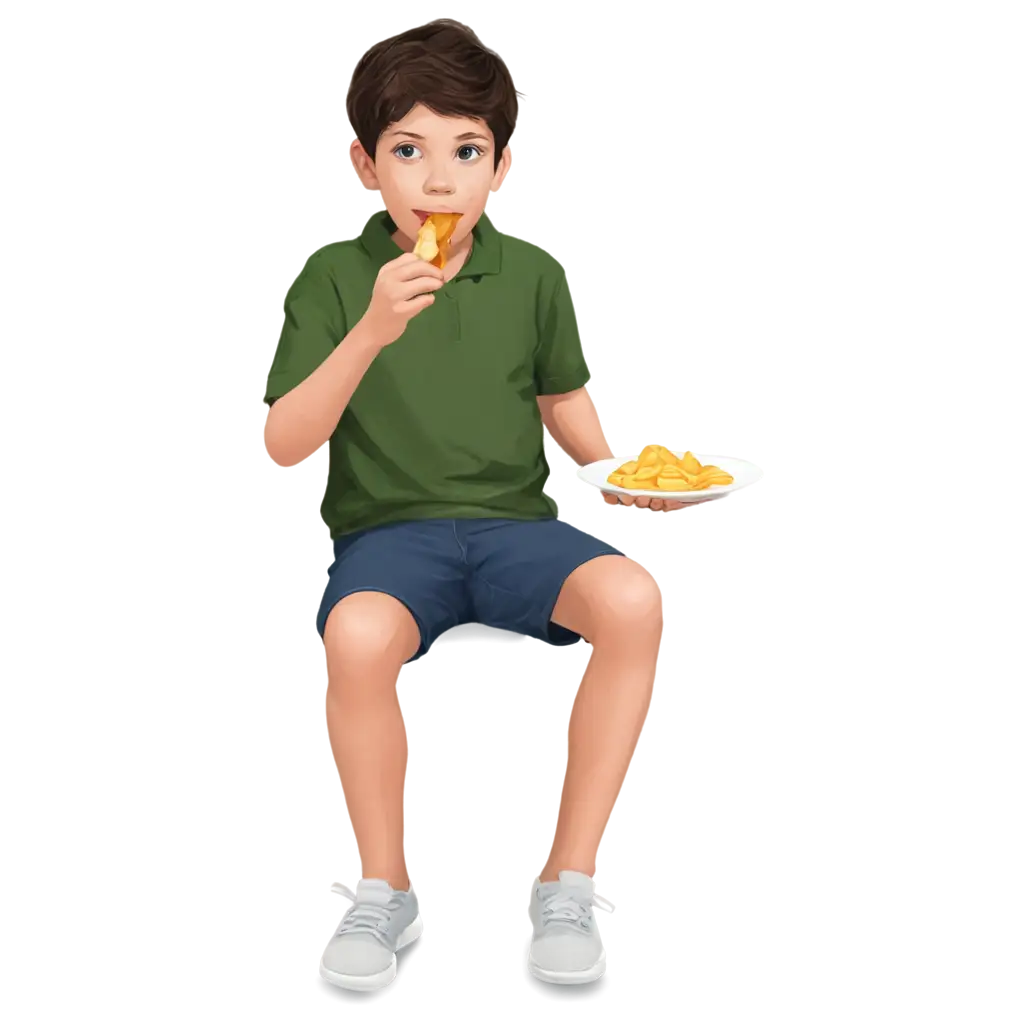 Vector-PNG-of-a-Boy-Eating-Chips-While-Sitting-on-a-Couch-HighQuality-and-Versatile