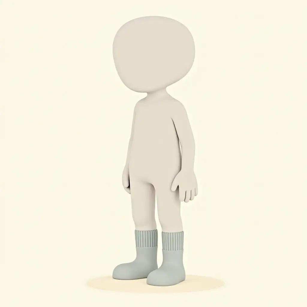 Minimalist-Infographic-of-a-Child-in-Socks