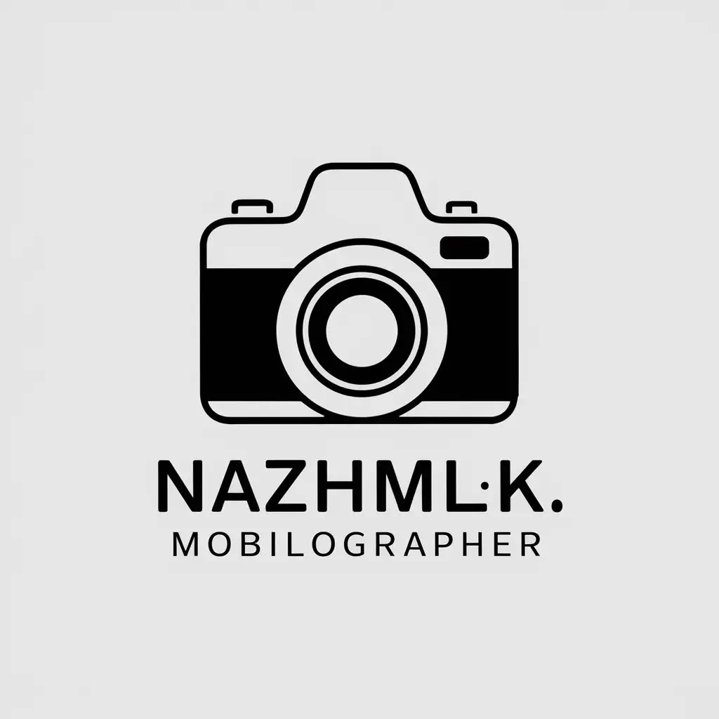 LOGO Design For Nazhmlkk Mobilographer Modern iPhone Camera Icon on Clear Background