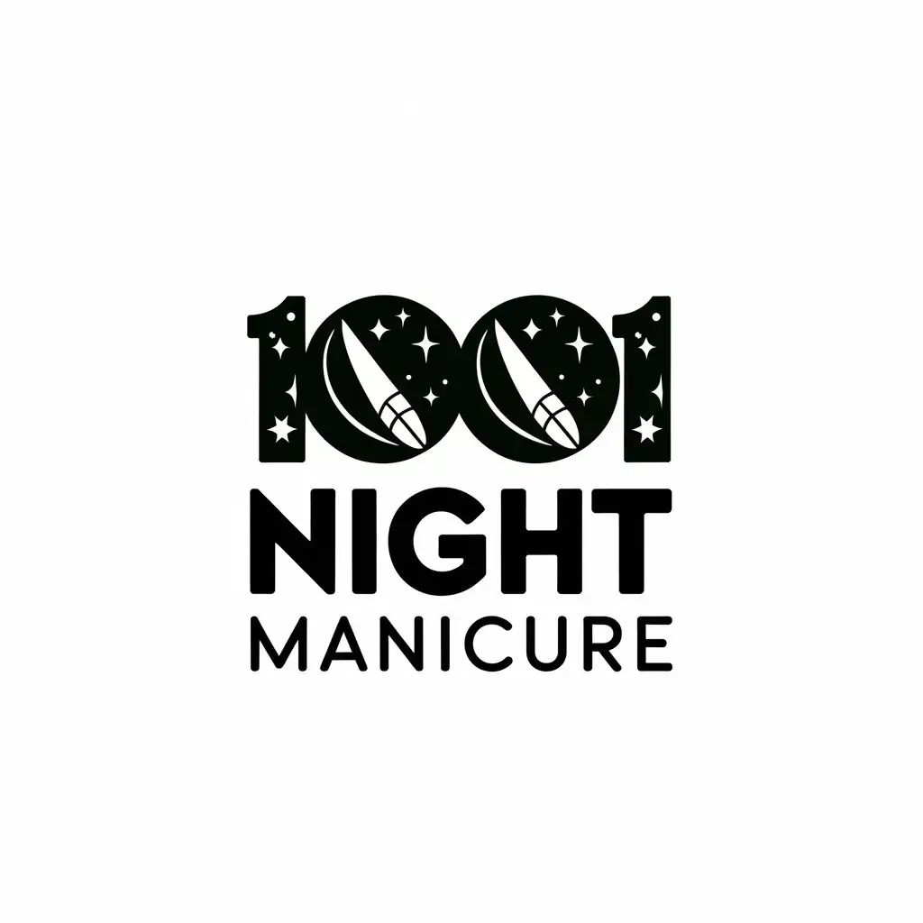 LOGO-Design-for-1001-Night-Manicure-Elegant-Vector-Art-with-Manicure-Theme