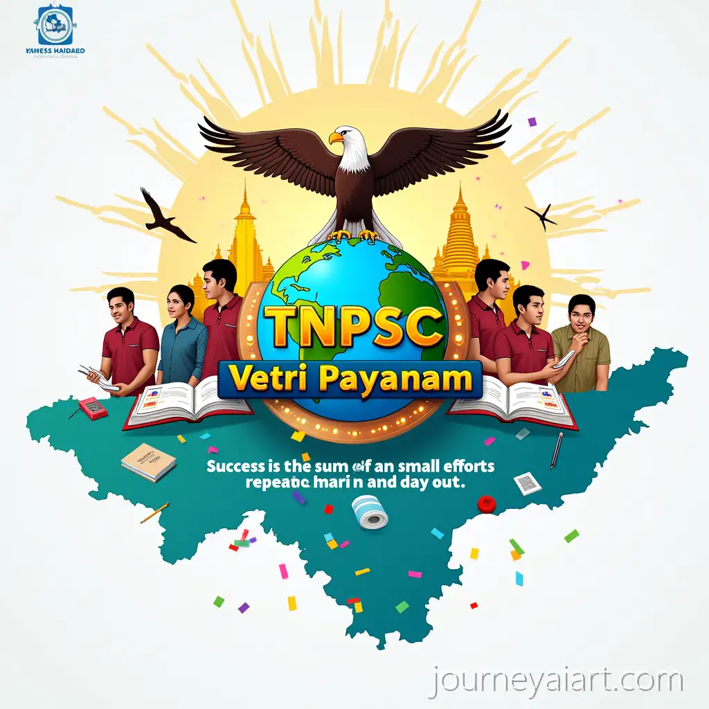 Inspirational-TNPSC-Exam-Preparation-Logo-with-Majestic-Eagle-Over-Tamil-Nadu-Map