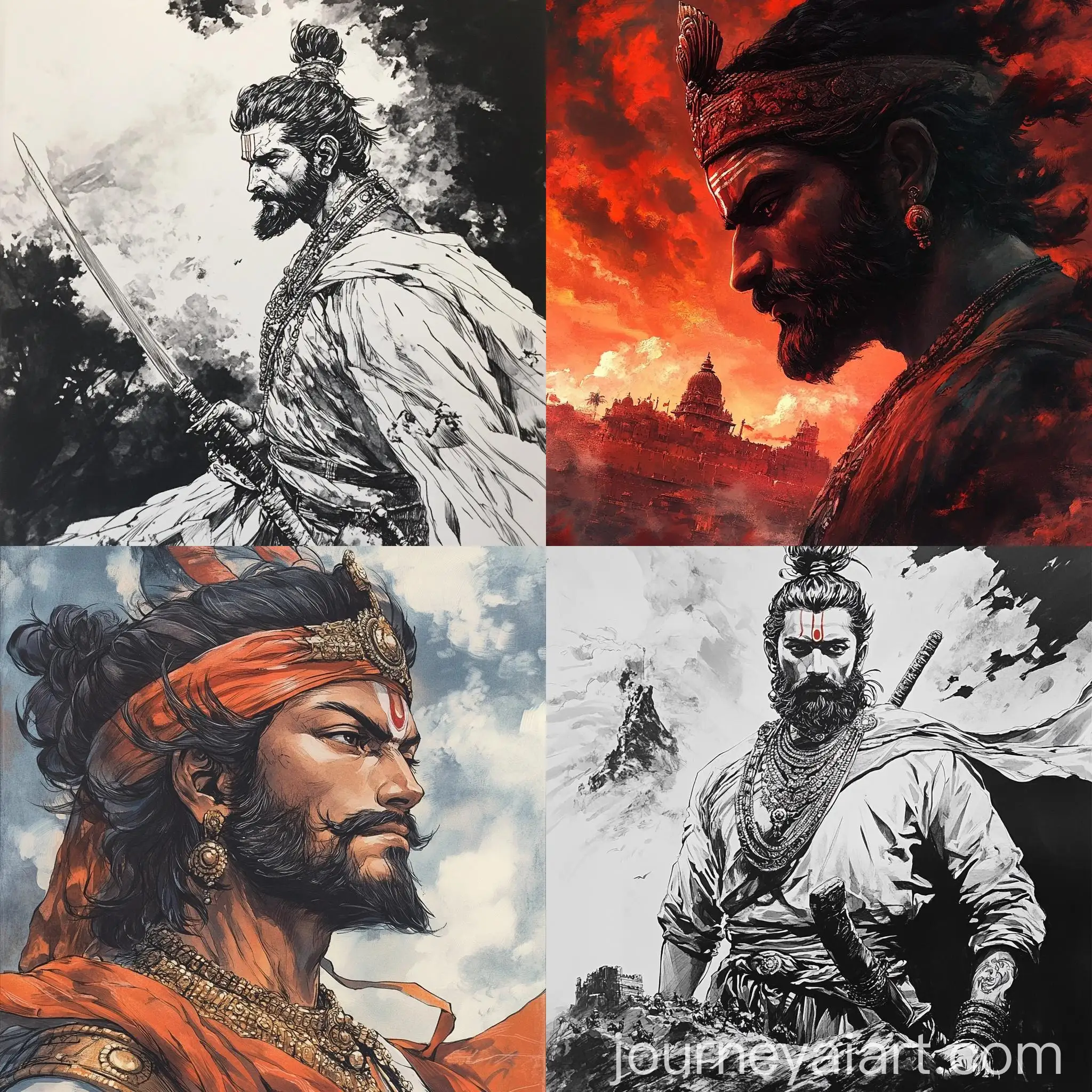 Portrait-of-Shivaji-Maharaj-Inspired-by-Vagabond-Manga-Style