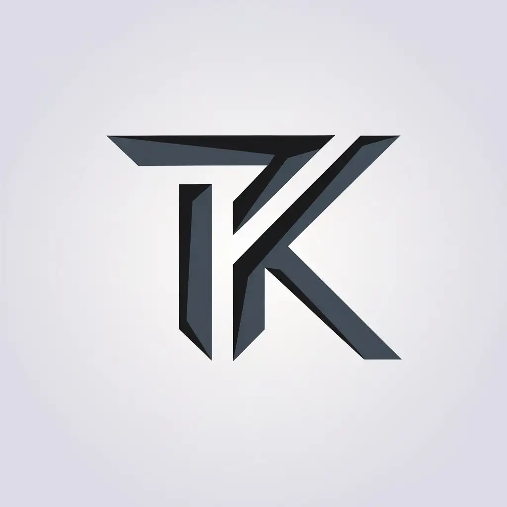 LOGO Design for TK Minimalistic Vector with Clear Background for Sports Fitness Industry