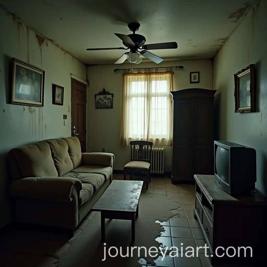 Eerie-and-Dimly-Lit-Apartment-Interior-with-Faded-Furnishings