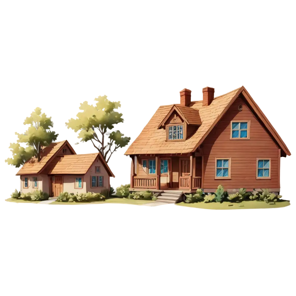 Charming-Cartoon-US-Village-House-PNG-Image-Delightful-Illustration-for-Digital-and-Print-Media