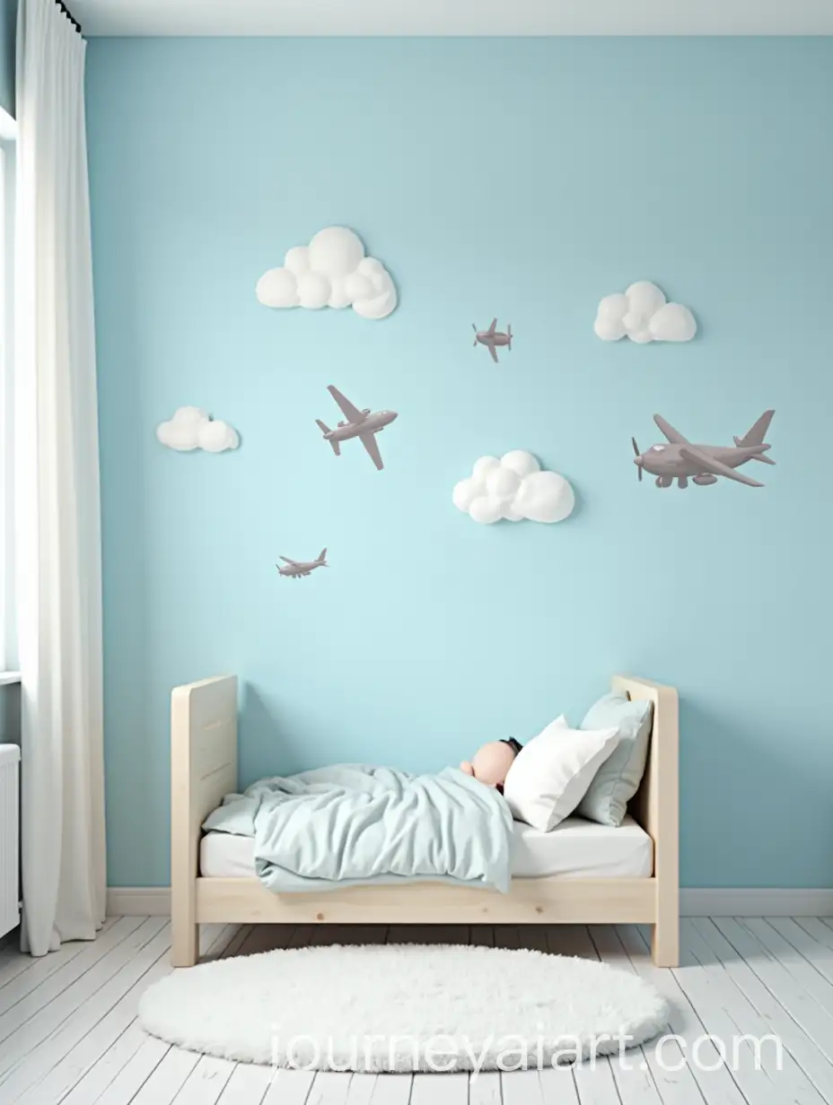 CalAI-Image-Expansionm-Babys-Room-with-Light-Blue-Walls-Airplane-and-Cloud-Decorations