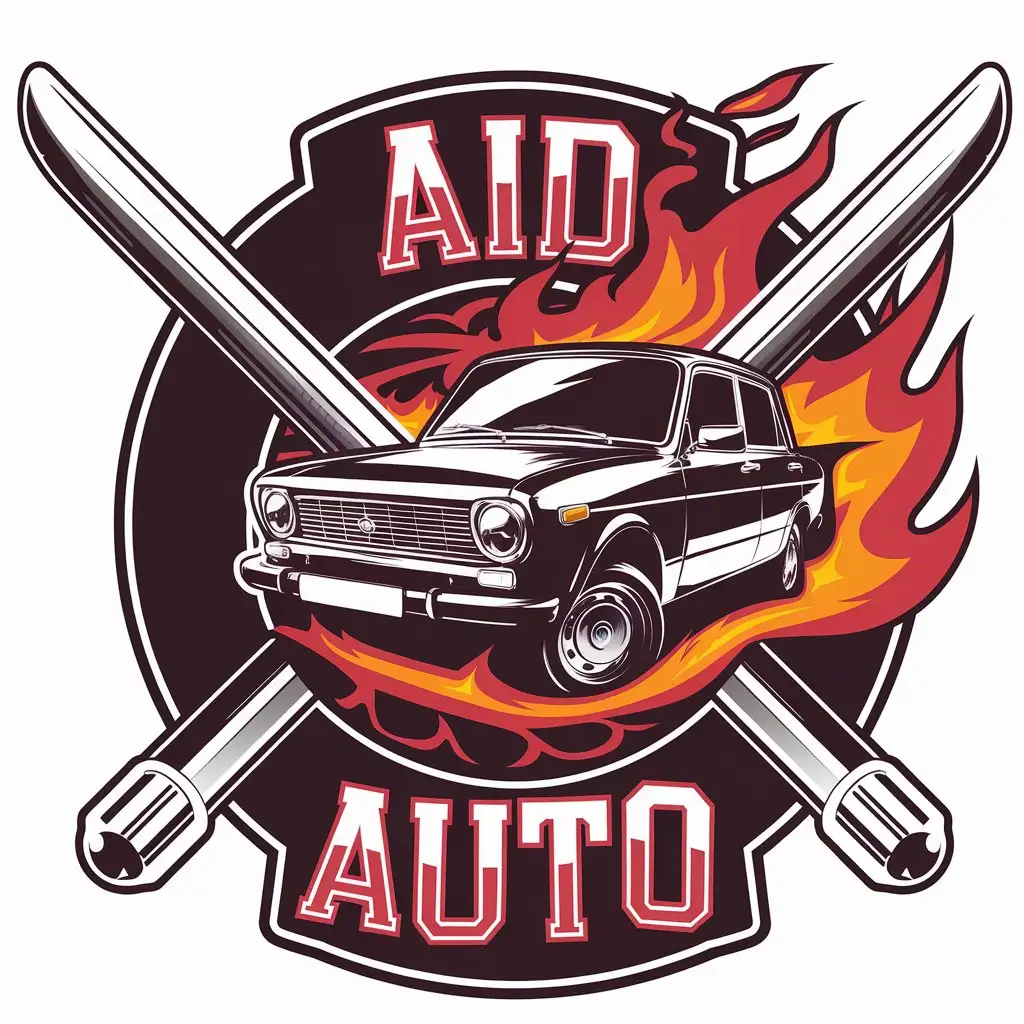 LOGO-Design-for-AID-AUTO-VAZ-LADA-Autozapchasti-in-Fire