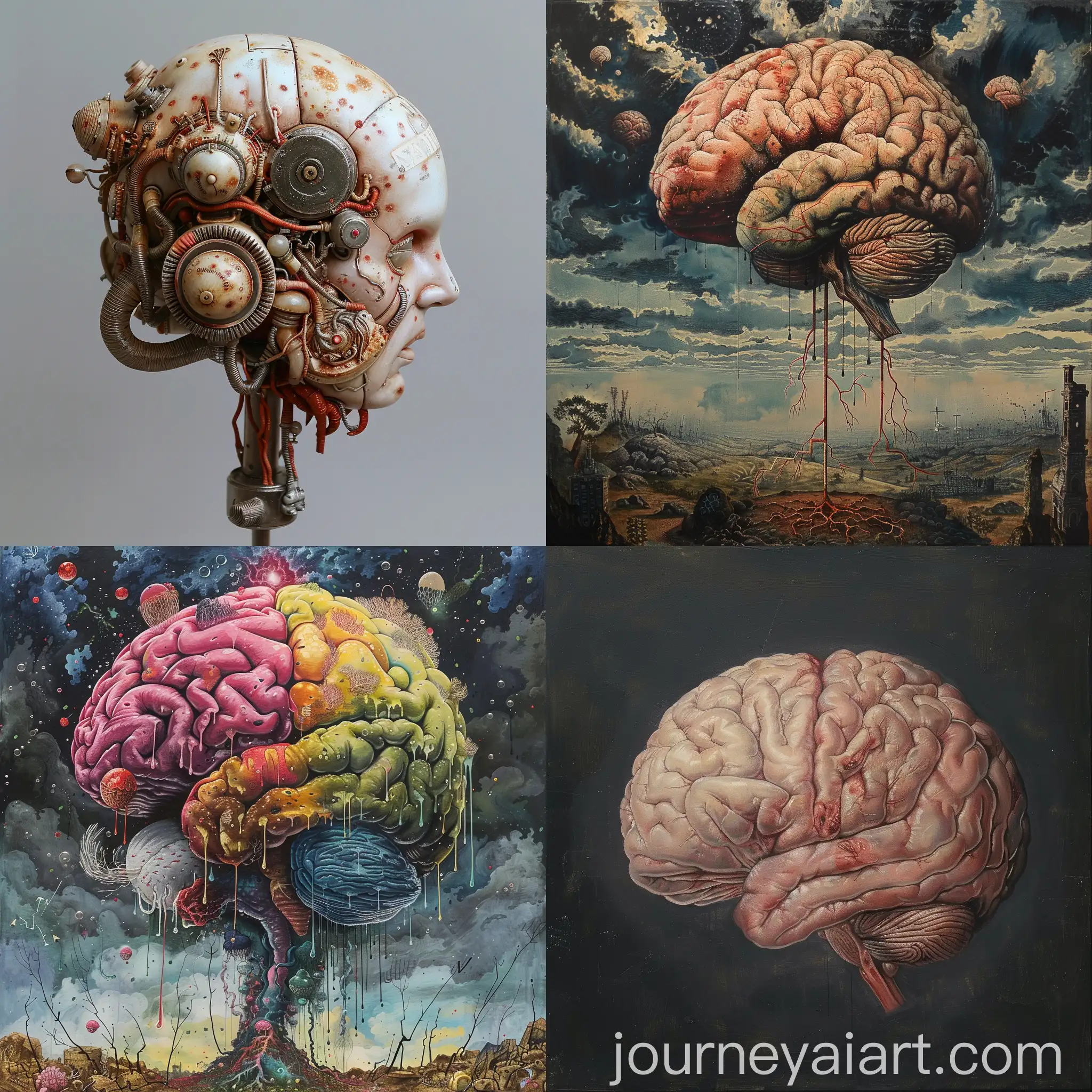 Humanoid-Brain-with-Artistic-Patterns