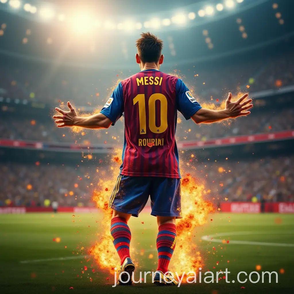 Messi-Celebrating-World-Cup-Victory-After-Scoring-a-Goal-in-Stadium