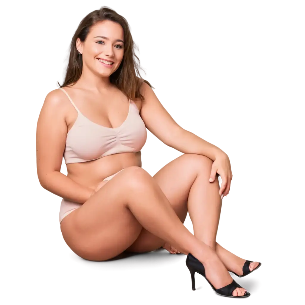 Sexy-and-Charming-Curvy-Woman-PNG-Image-with-a-Lovely-Smile-for-Versatile-Uses