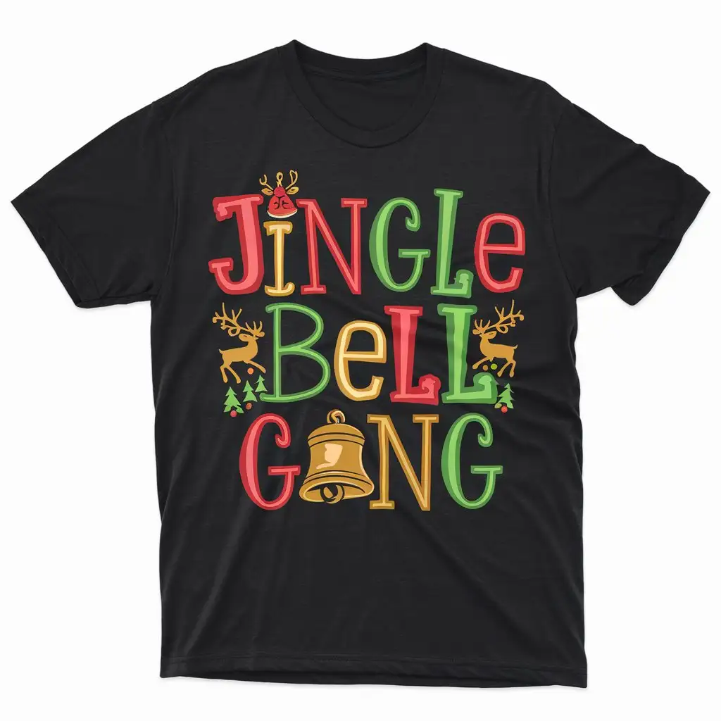 Festive-Jingle-Bell-Gang-TShirt-Design-with-Holiday-Elements