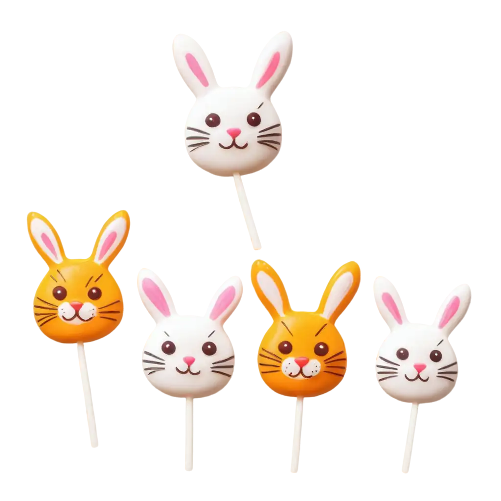 Cute-Animal-Candies-PNG-Images-Adorable-Rabbit-and-Tiger-with-Funny-Faces