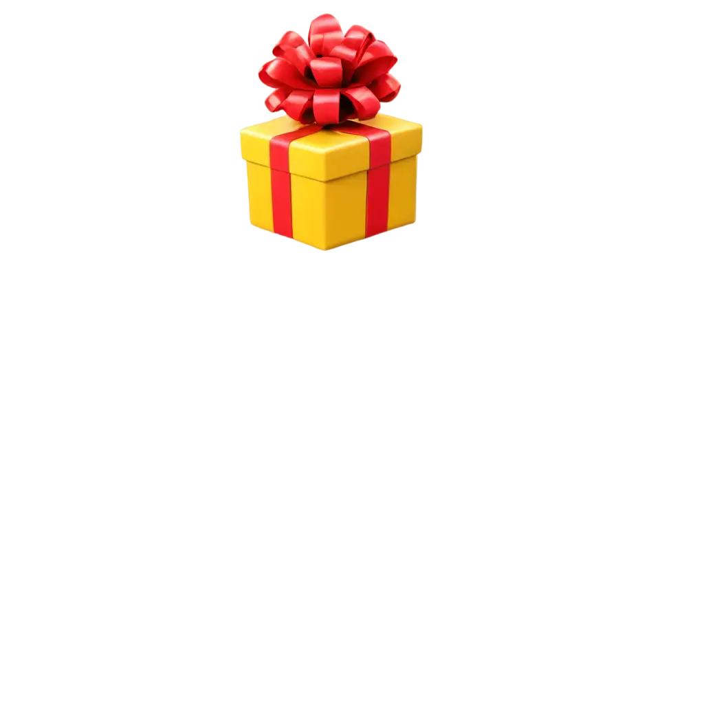 3D-Floating-Yellow-Gift-with-Red-Ribbon-PNG-Image-HighQuality-and-Transparent-Format