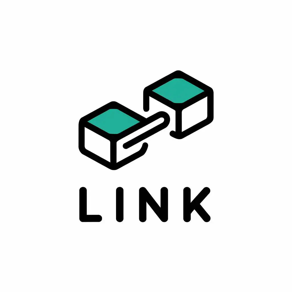 a vector logo design,with the text "LINK", main symbol:hyperlink,Moderate,be used in Internet industry,clear background