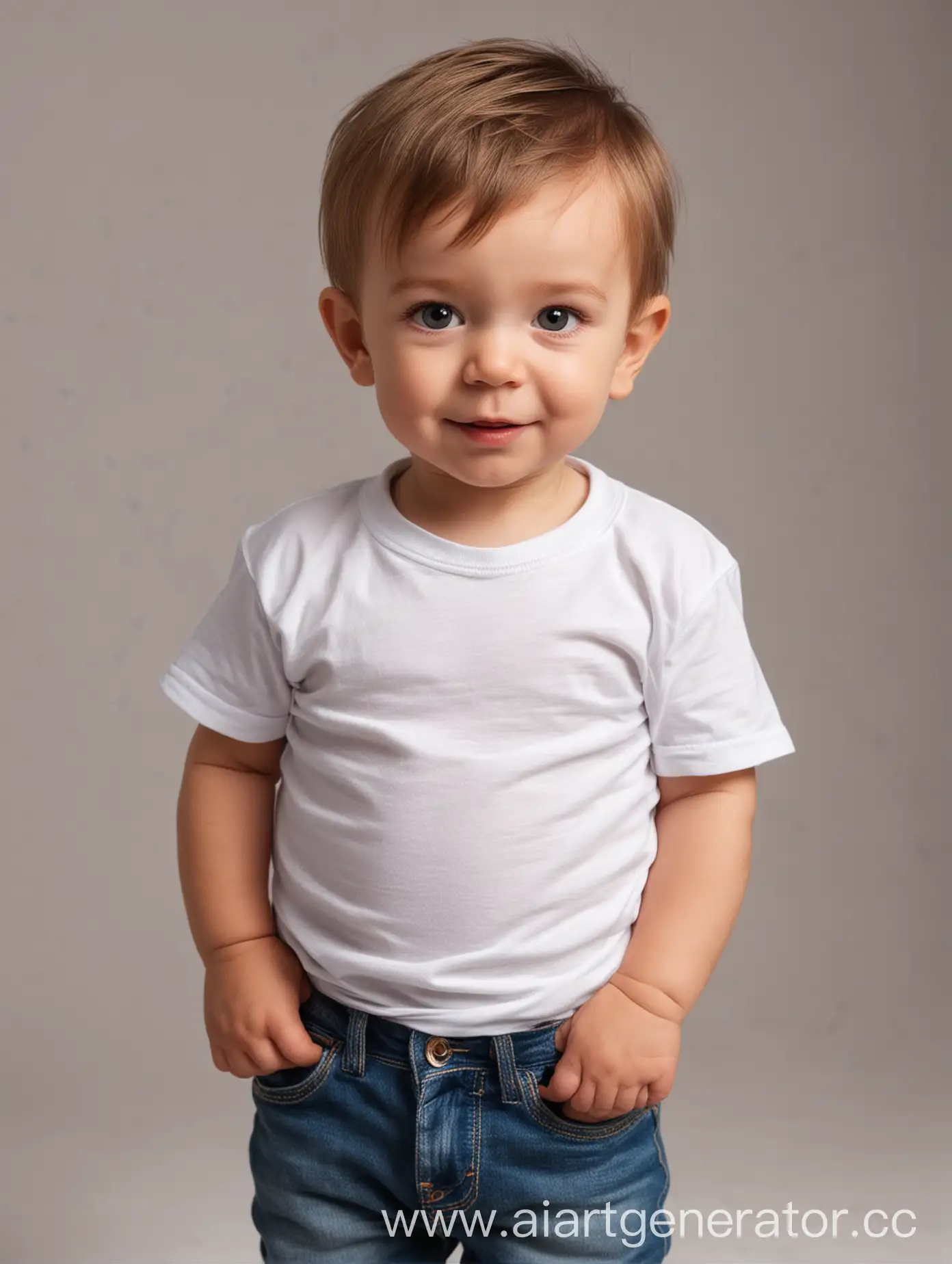 OneYearOld-Boy-Wearing-White-TShirt-Waist-Up