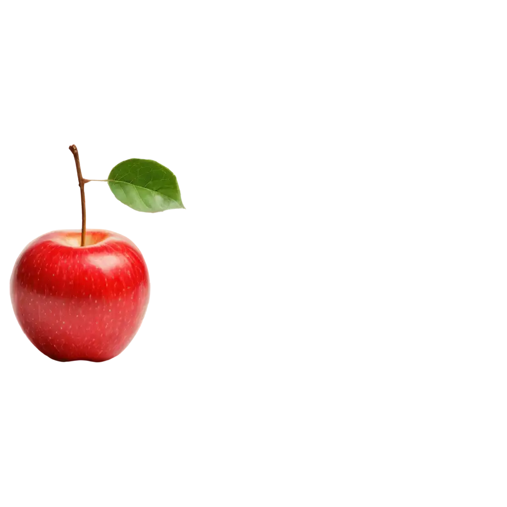 HighQuality-Red-Apple-with-Leaf-PNG-Transparent-Background-for-Versatile-Use