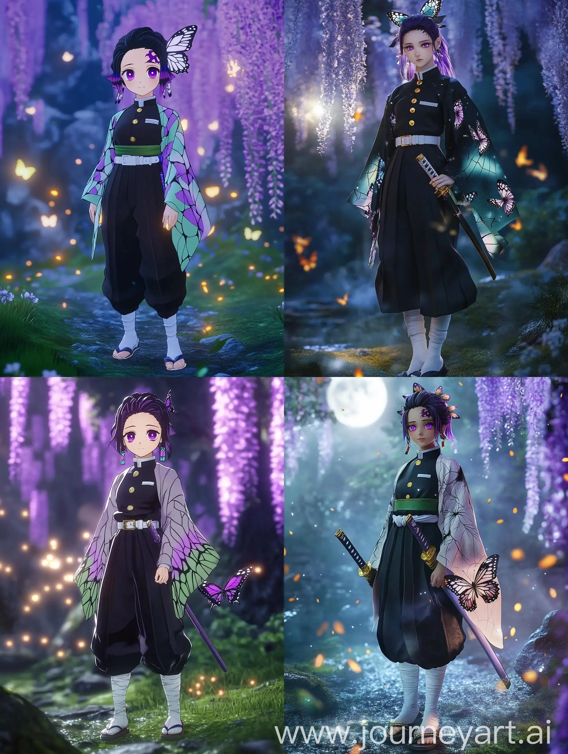 Shinobu-Kocho-in-a-Moonlit-Wisteria-Garden-with-Butterfly-Haori-and-Nichirin-Sword