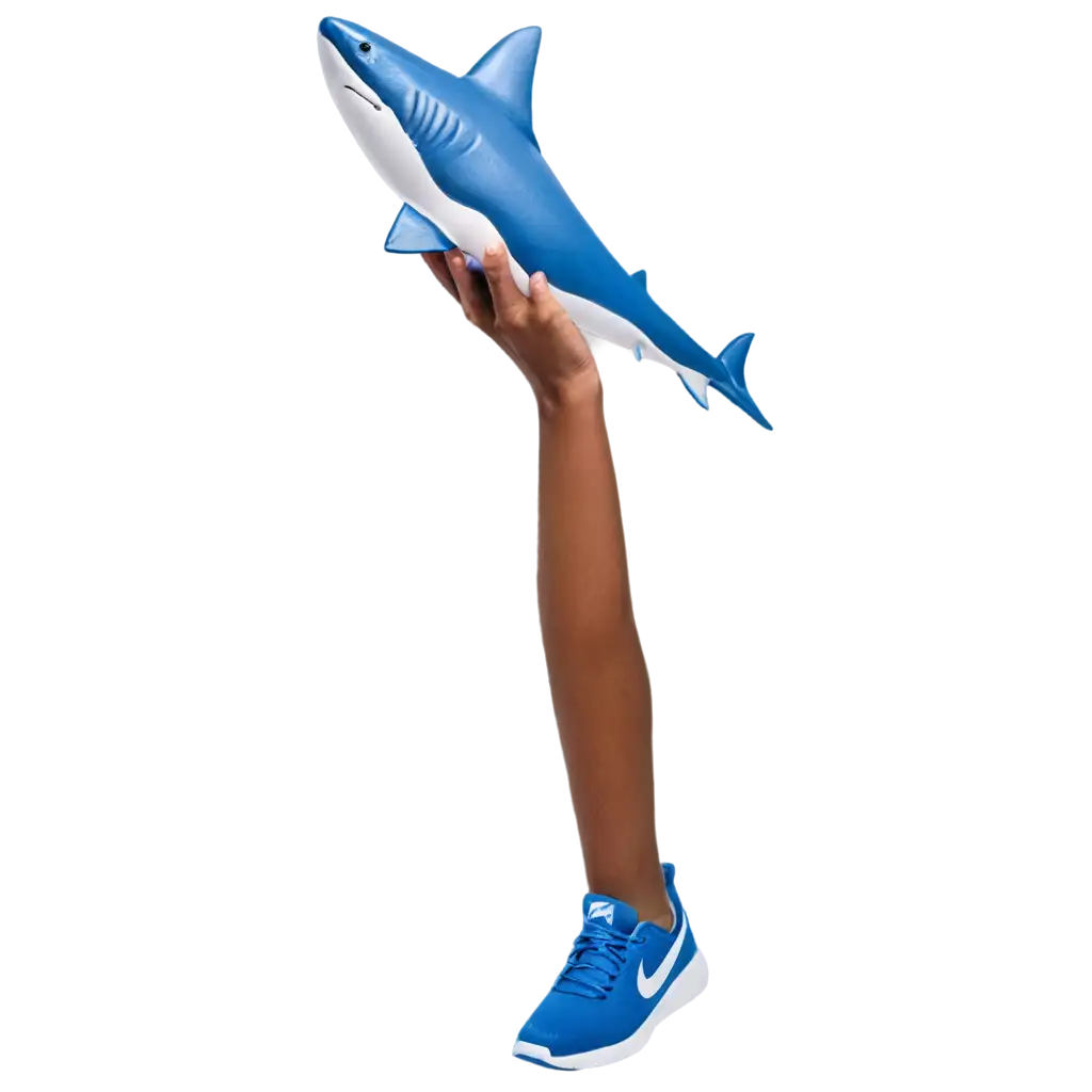 Shark-in-Blue-Nike-Shoes-PNG-A-Creative-HighQuality-Image-for-Diverse-Use-Cases