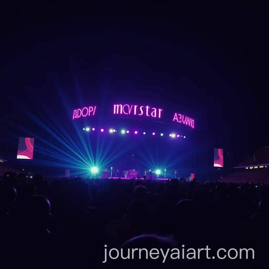 Dramatic-Night-View-of-Movistar-Arena-in-Colombia-with-Neon-Lights