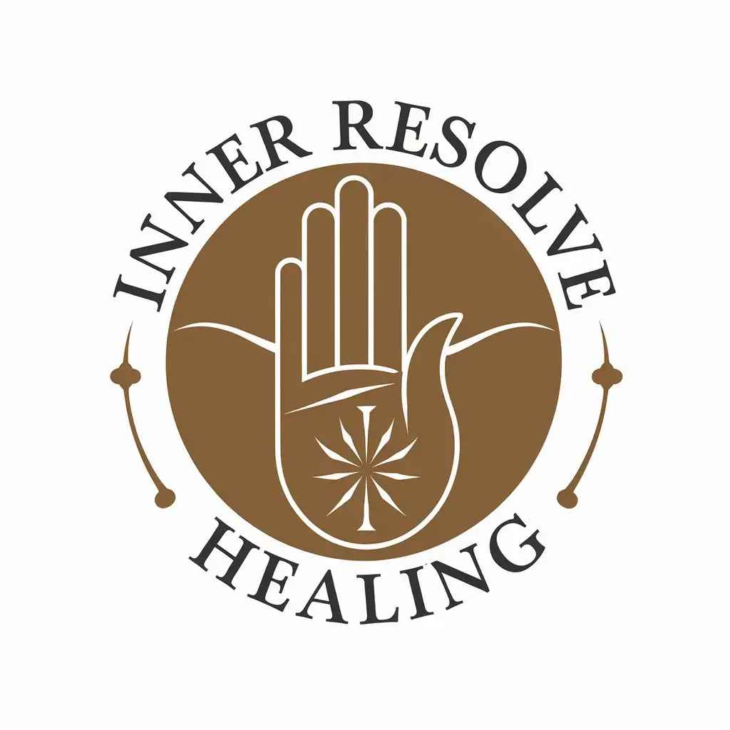 LOGO Design for Inner Resolve Healing Vector with Healing Symbol Moderate Style for Religious Industry