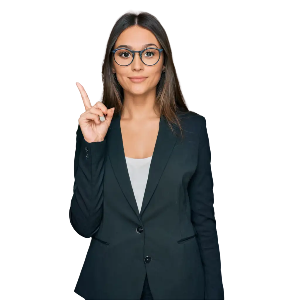 HighQuality-PNG-Image-of-a-Stylish-Woman-in-Elegant-Black-Glasses-Perfect-for-Modern-Eyewear-Promotion