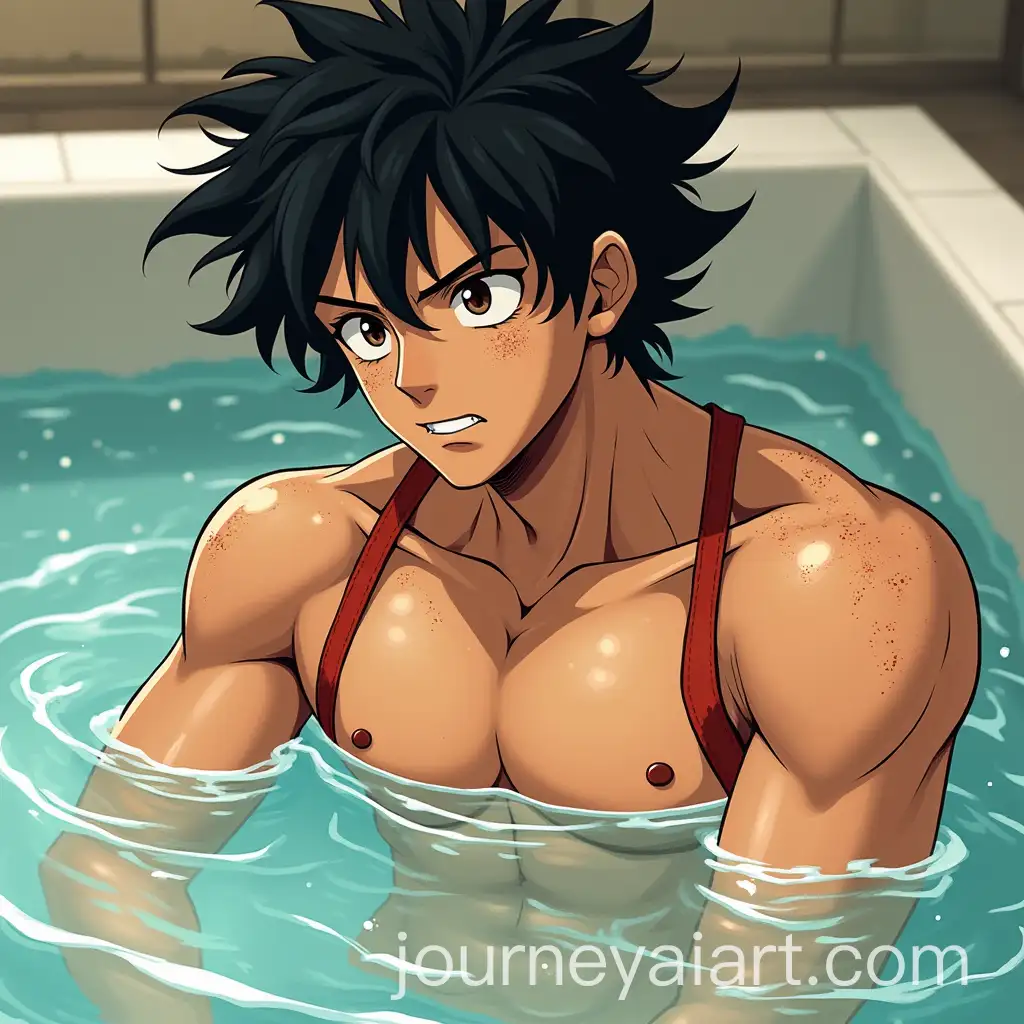 Portgas-D-Ace-Relaxing-in-a-MangaStyle-Bath