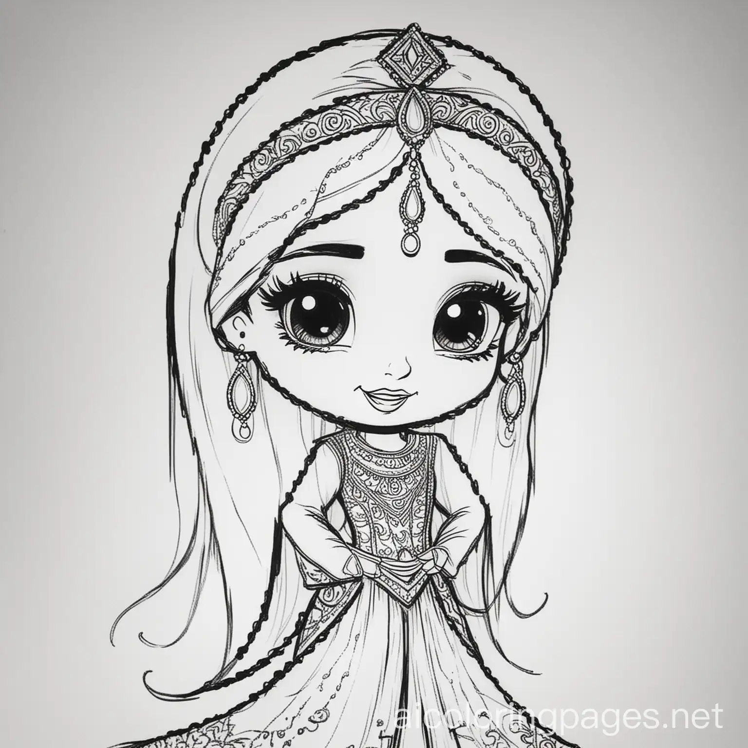 Arabian-Princess-Coloring-Page-for-Kids-Shimmer-and-Shine-Cartoon-Characters