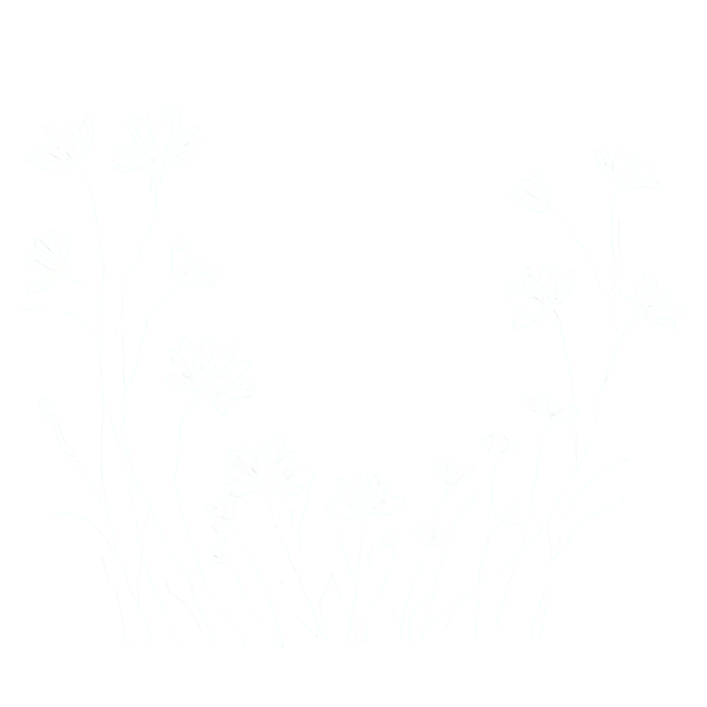 White-Aesthetic-Sketch-Doodle-PNG-Image-Minimalist-White-Flower-Sketch-on-Transparent-Background