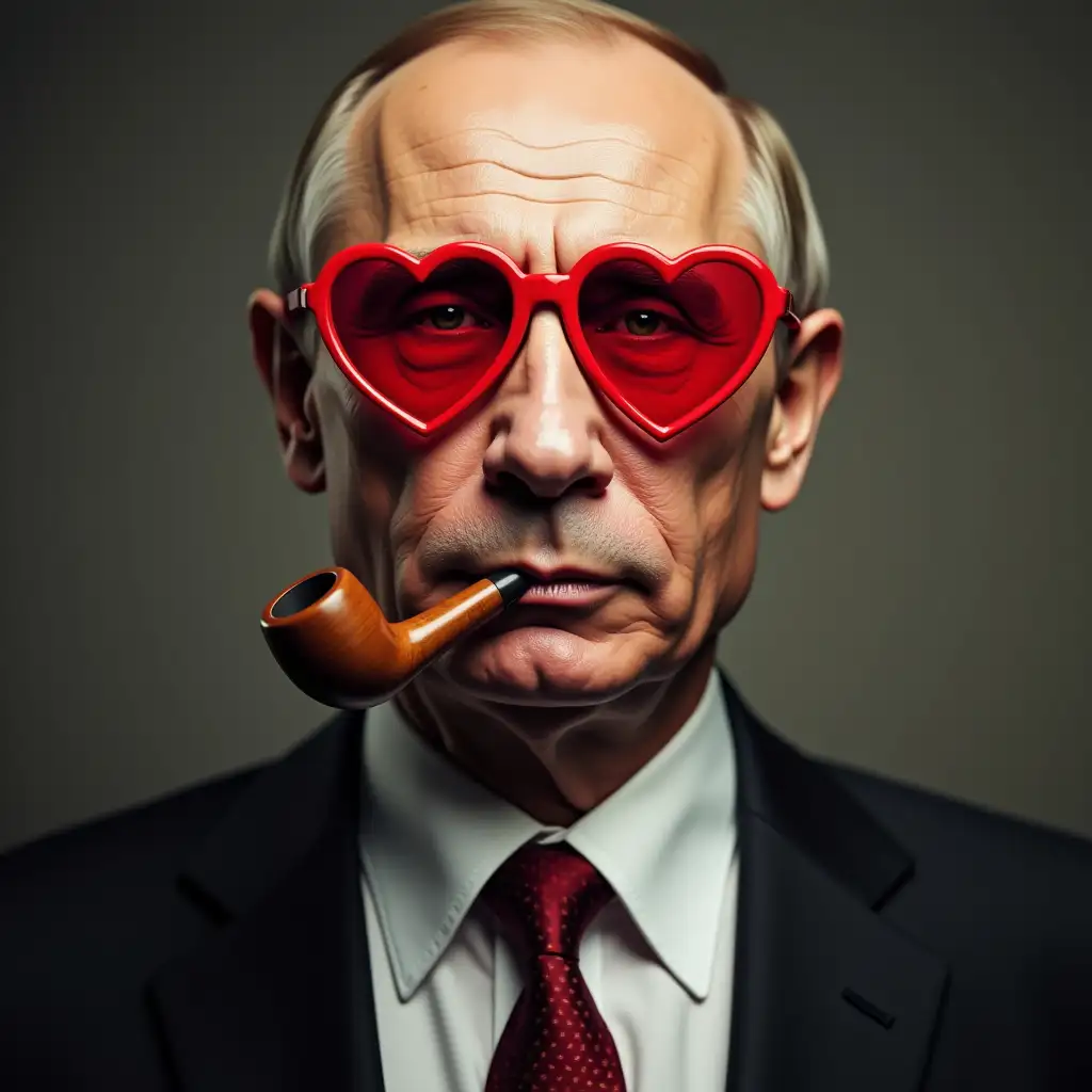 Putin-with-Red-HeartShaped-Glasses-and-Pipe