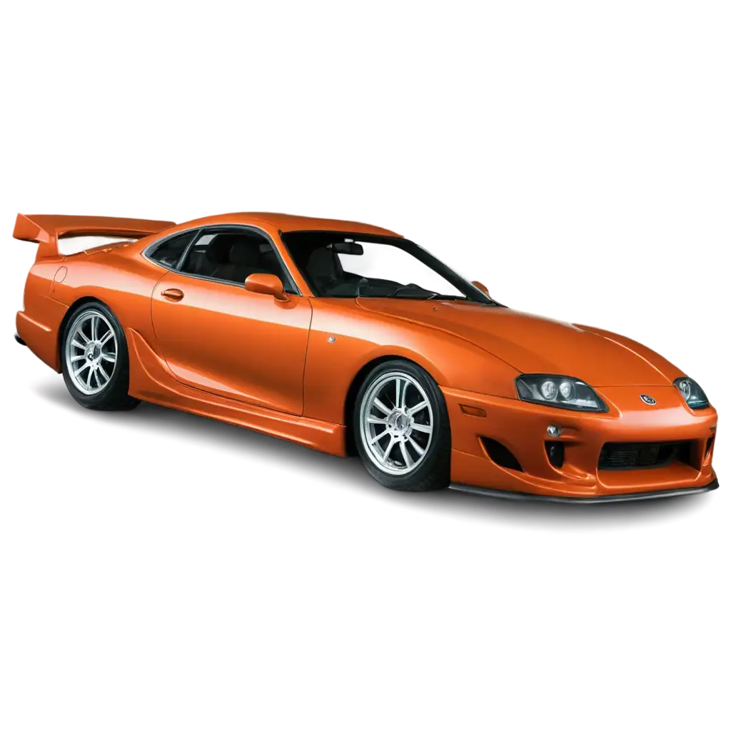 Toyota-Supra-Orange-Color-Old-PNG-Image-Classic-Car-Revival-in-HighQuality-Format