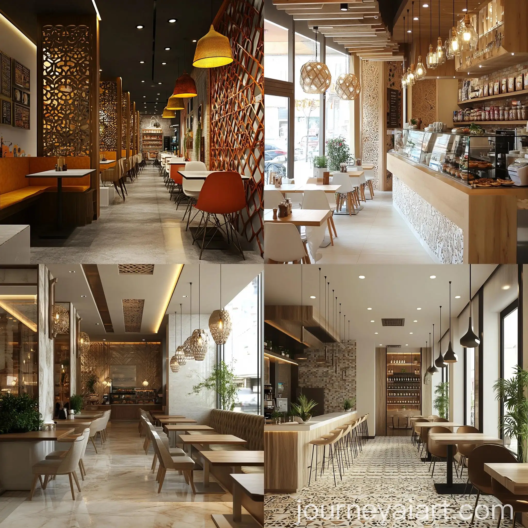 Restaurant-Interior-Design-with-Fast-Food-and-Shisha-Hookah