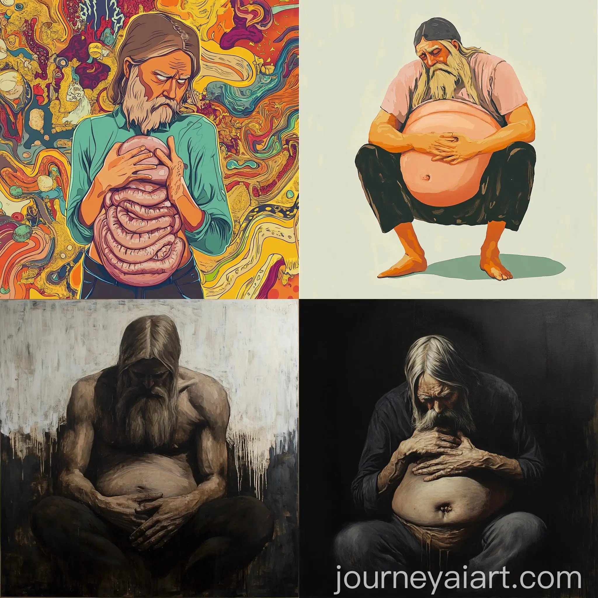 Person-Holding-Stomach-in-Pain