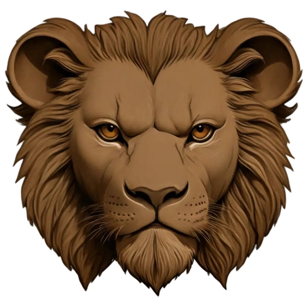 Stunning-Lion-Head-Mark-PNG-HighQuality-Cutout-Style-for-Diverse-Applications