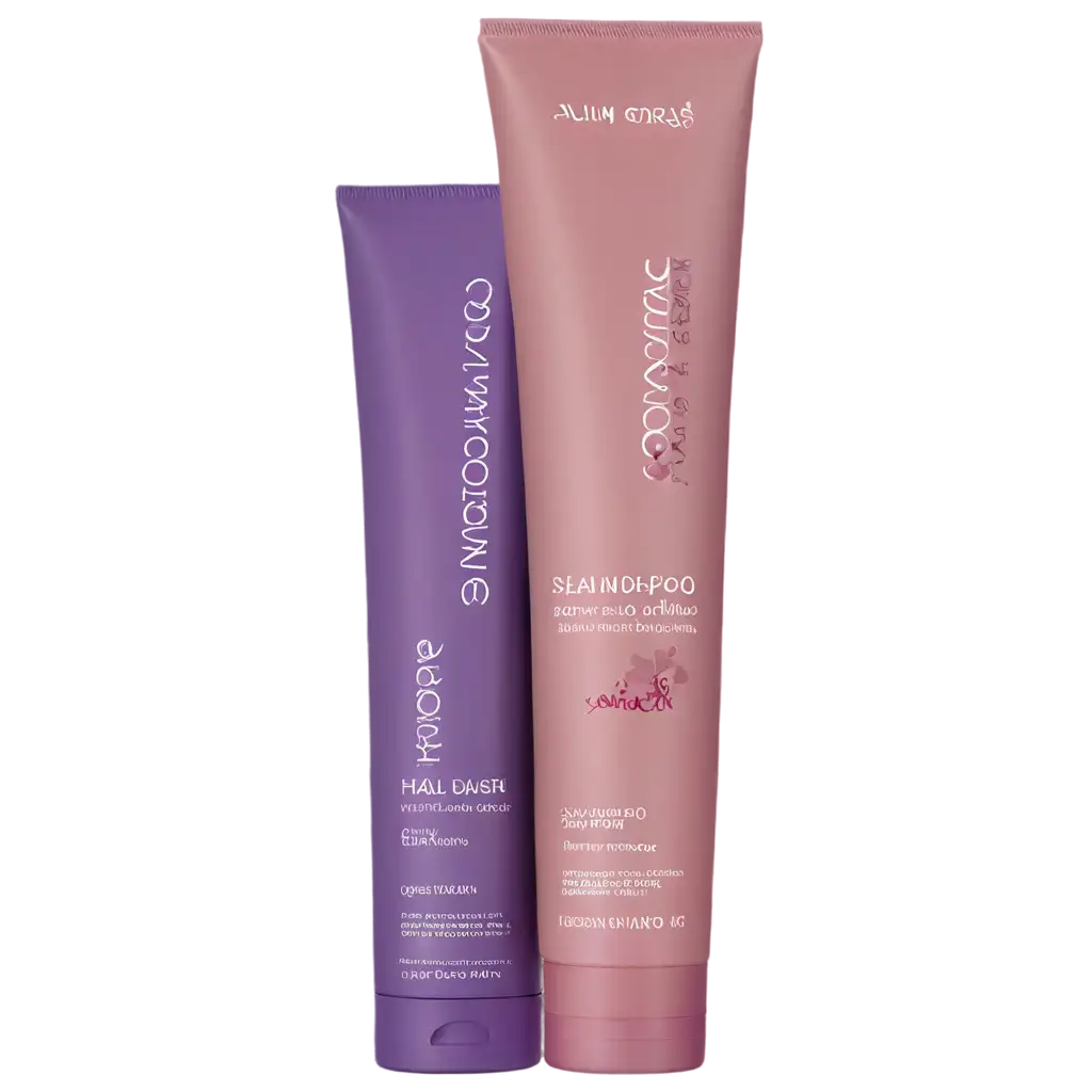 Shampoo-and-Balm-for-Hair-with-Pink-and-Purple-Packaging-PNG-Image-HighQuality-Transparent-Design