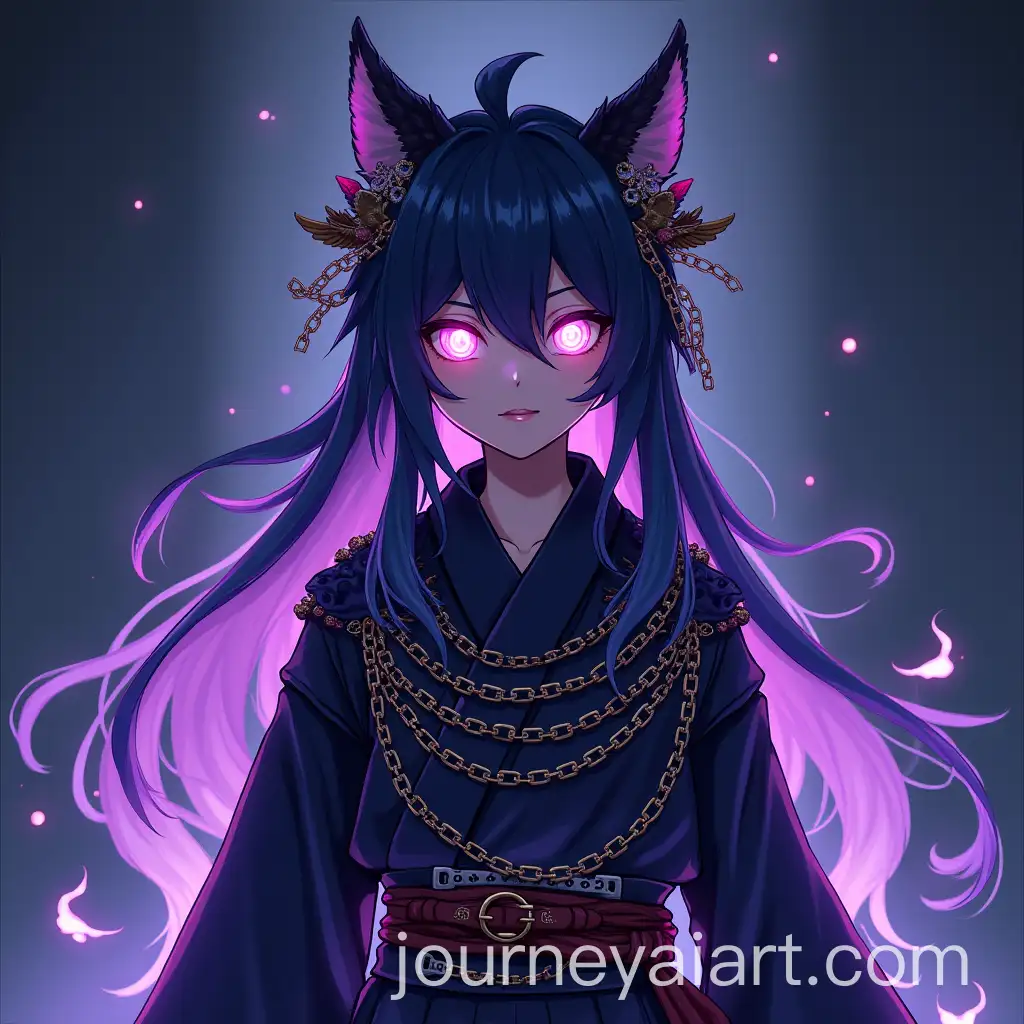 Mystical-Samurai-Anime-Figure-with-Neon-Chains-and-Glowing-Eyes