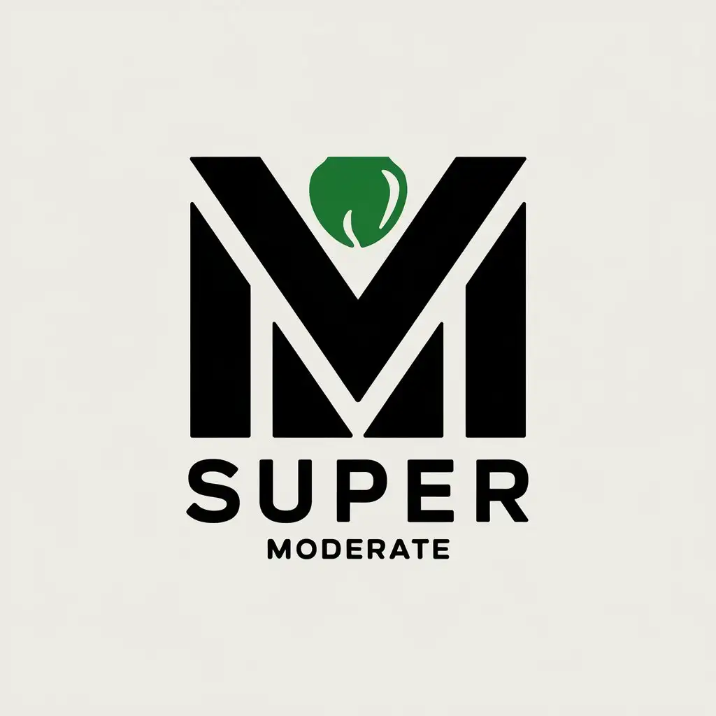 a vector logo design,with the text "super", main symbol:M,Moderate,be used in bar industry,clear background