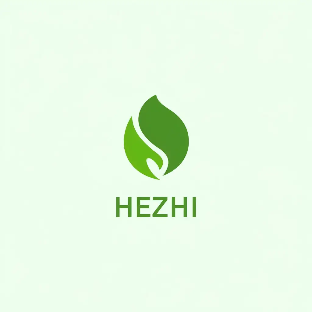 LOGO Design for HEZHI Green Leaves Flame of Life for Medical and Dental Industry