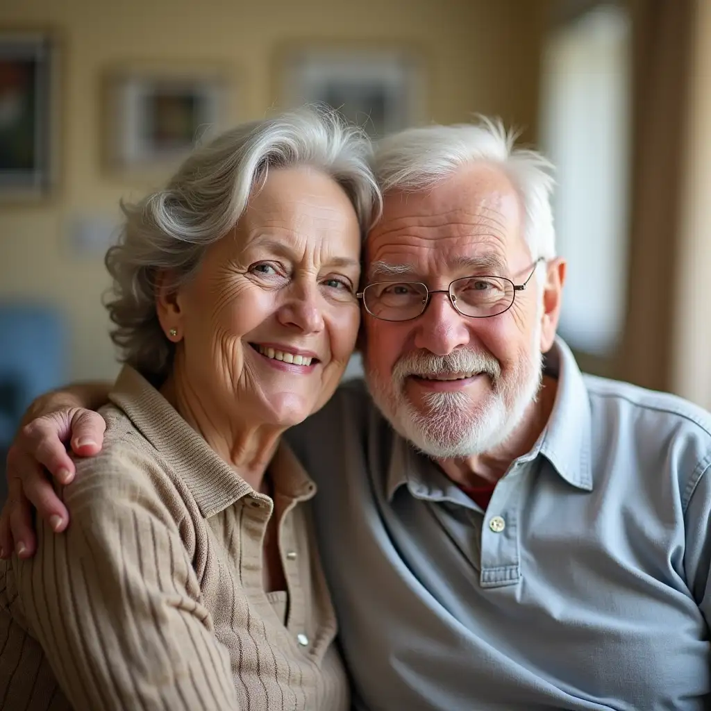 elderly couple in nursing home