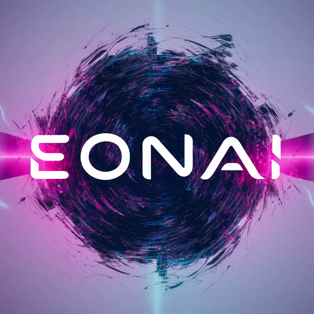 LOGO-Design-For-EoNAi-Chaotic-Sound-Waves-in-Neon-Purple-Pink-and-Blue