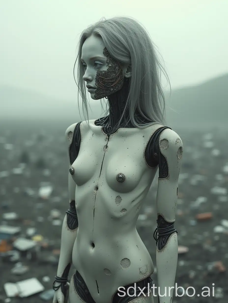 Broken-Cyborg-Girl-in-Tokyo-Landfill