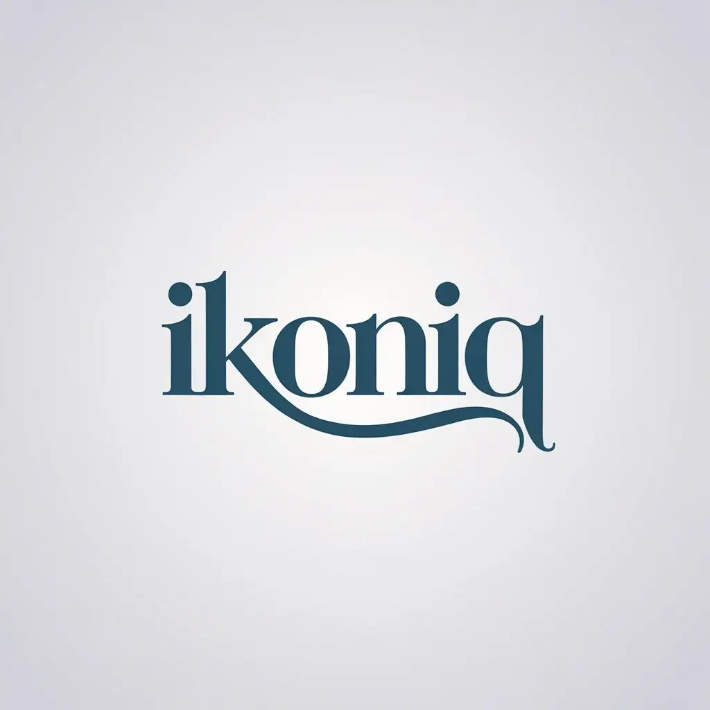 LOGO Design For ikoniq Minimalistic Cursive Italic Font for Legal Industry